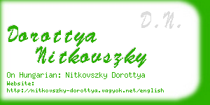 dorottya nitkovszky business card